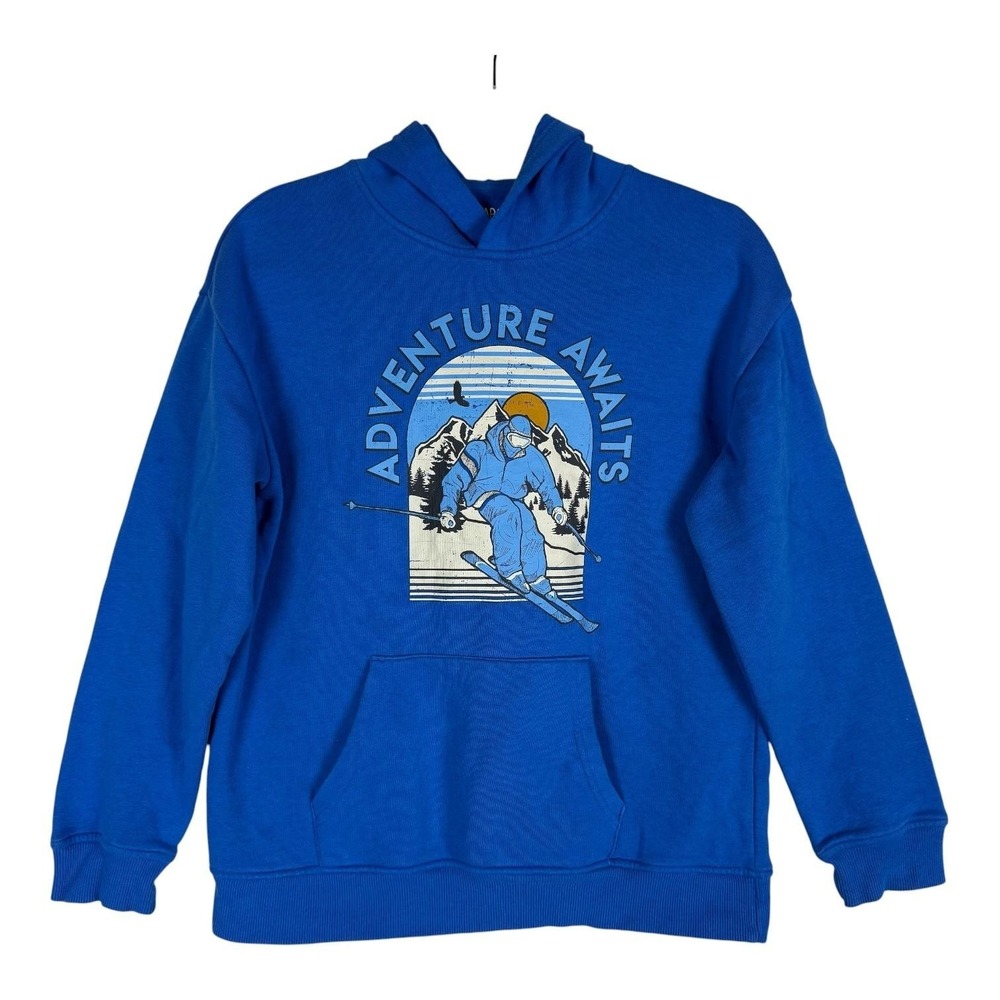 Thereabouts Hoodie Kids 14-16 Blue Adventure‎ Awaits Ski Pullover Fleece